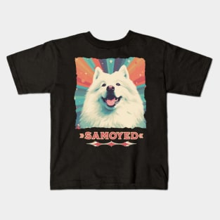 Samoyed vintage retro Kids T-Shirt